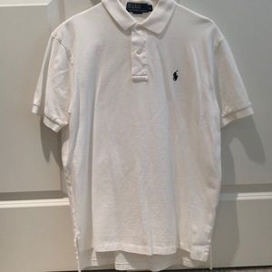 Polo shirt short sleeved in white